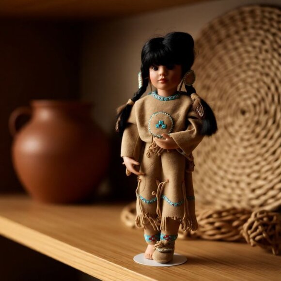 American Diary Porcelain Doll Many Stars By Linda Mason - Picture 2 of 12